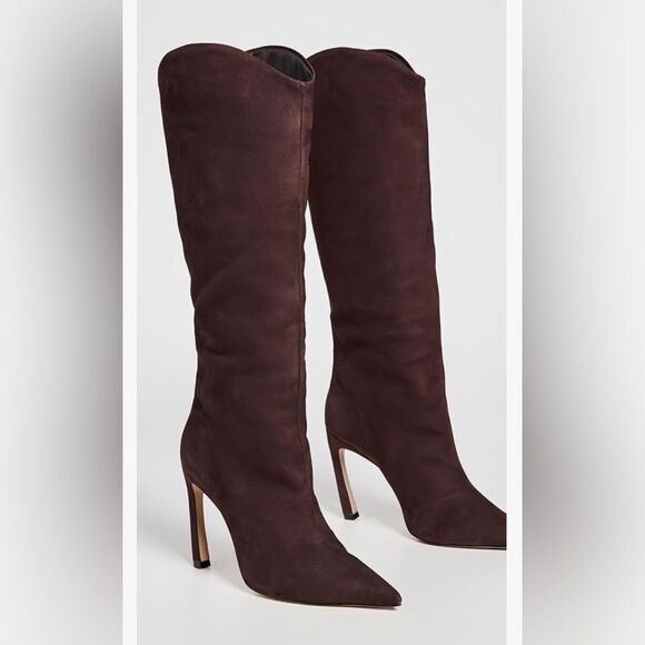 Women's Stiletto Heel Boots Schultz Maryana Suede Sculpt  Size 10.5 B NEW - Picture 1 of 5